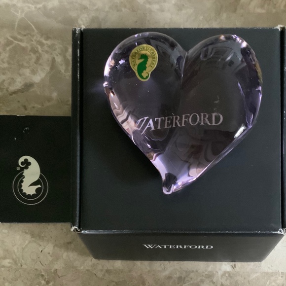 Waterford Other - New in box WATERFORD pink heart paperweight 4” x 4